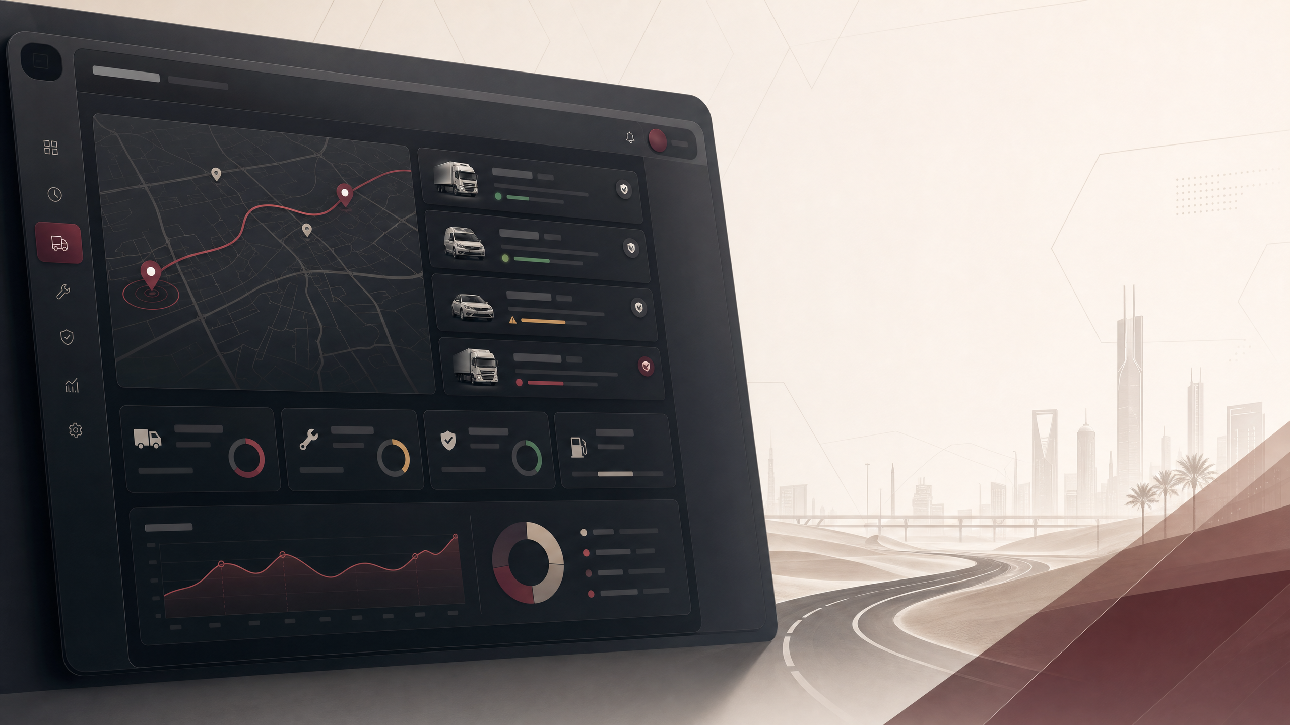 أسطول سيارات مؤسسي مرتبط بمنصة Carvo Pro